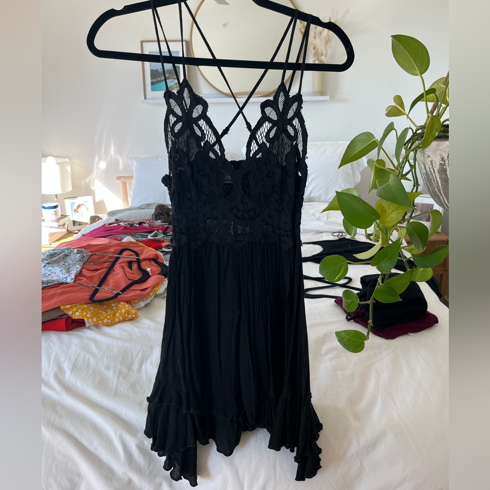 Black dress with lace